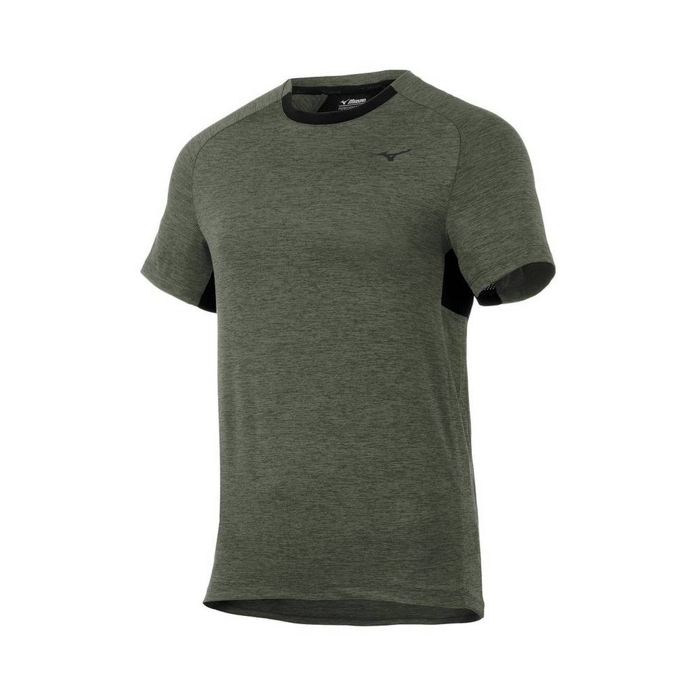 Panske Tričko Mizuno Alpha Short Sleeve Zelene Vypredaj MCQD31729